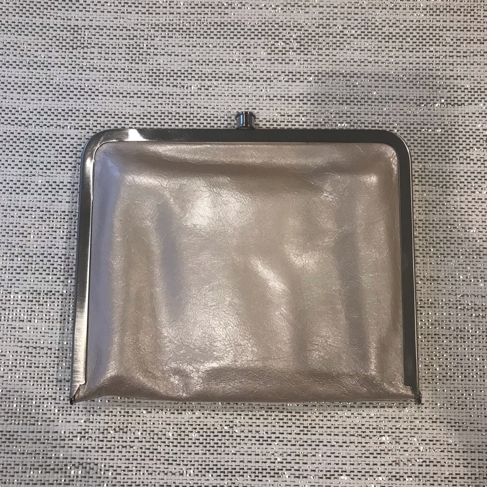 HOBO International Pearl White Leather Clutch
